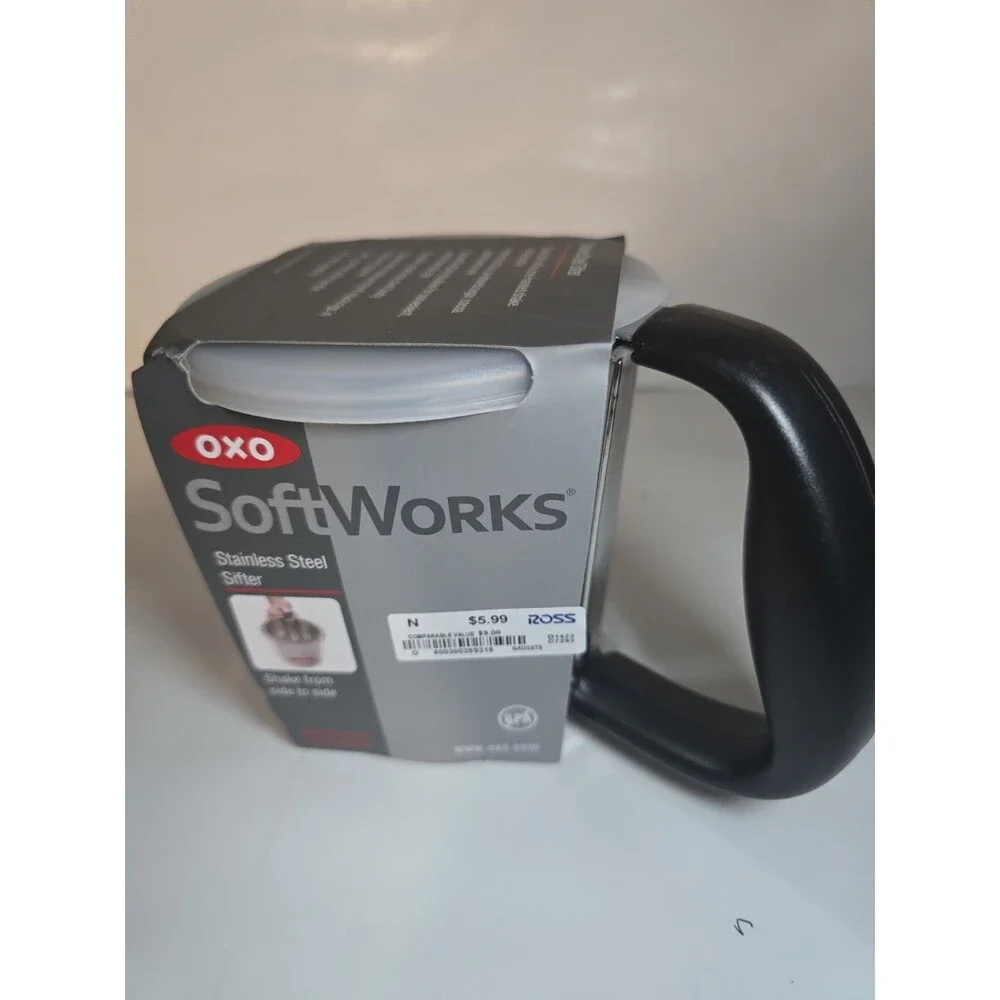 OXO Stainless Steel Flour Sifter 3-Cup Shake Sifter Fine Mesh Baking Tool